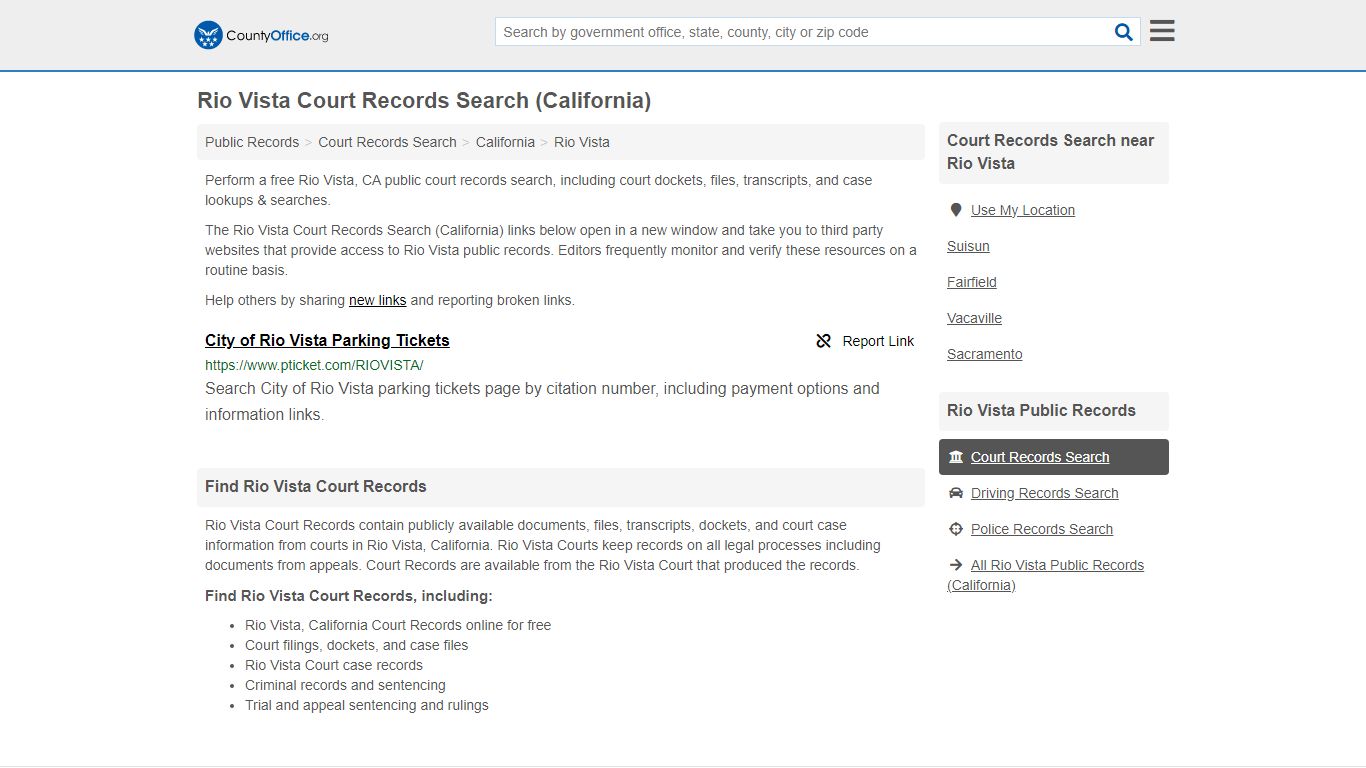 Court Records Search - Rio Vista, CA (Adoptions, Criminal, Child ...